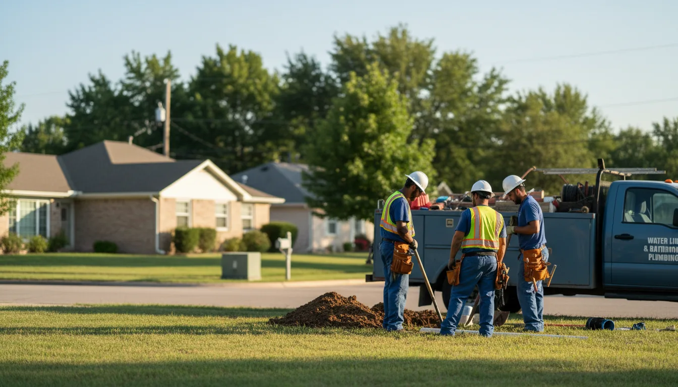 Residential water line and bathroom plumbing service in Troy Grove, IL